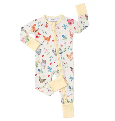 Soft Bamboo Zipper Baby Pajamas