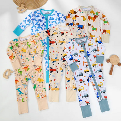 Soft Bamboo Zipper Baby Pajamas