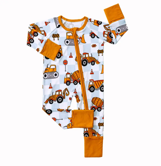 Soft Bamboo Zipper Baby Pajamas